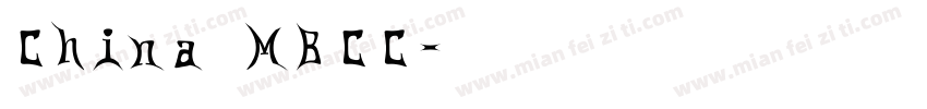 China MBCC字体转换